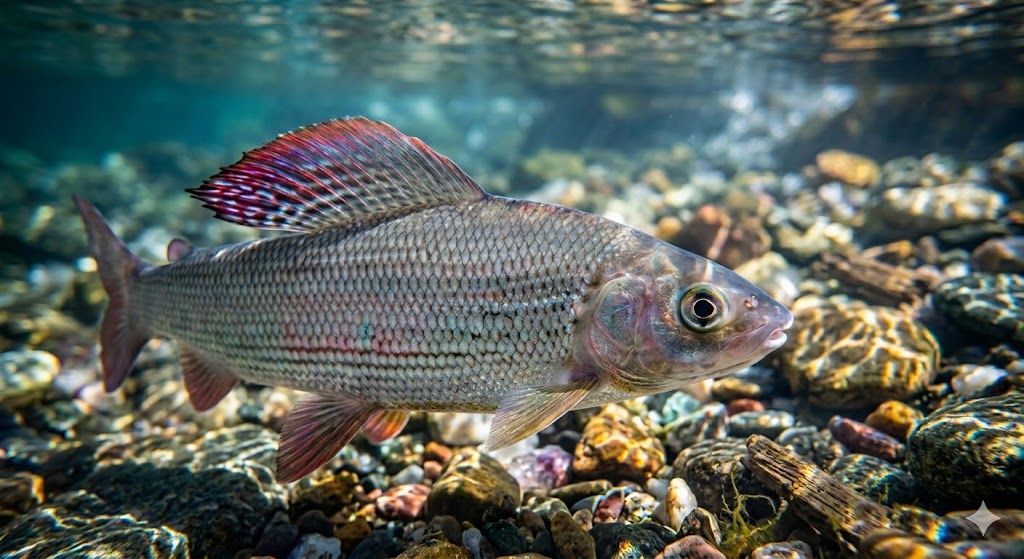 Äsche unter Wasser